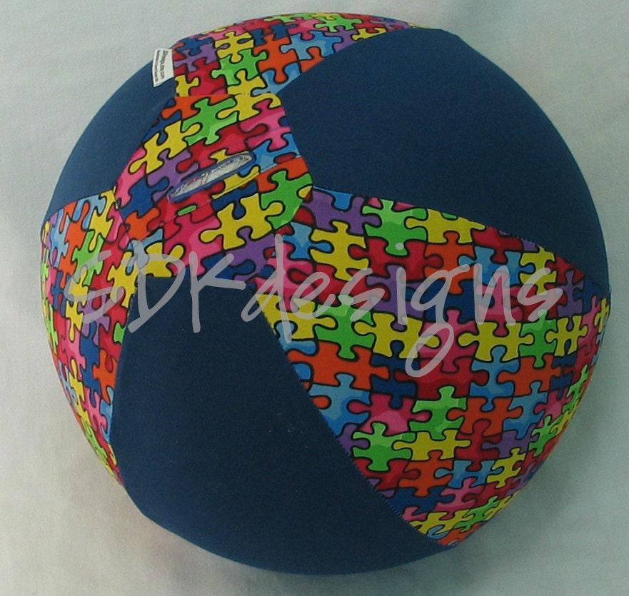 Balloon Ball TOY - Autism Puzzle Fabric - Great EASTER or Birthday gift - As seen with Michelle Obama on Parenting.com