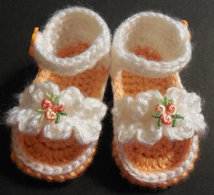 PDF CROCHET PATTERN Ruffle Baby Girl Sandals Newborn to 6 months Digital