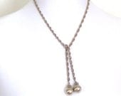 Vintage 1970's Silver Lariat Necklace