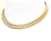 Vintage 1960's Coro Gold Serpentine Choker Necklace