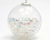 Double Bubble Collection - Glass Iridescent Suds Marbles Hand Blown Round Orb Globe AB Coating Fairy Pendant Necklace