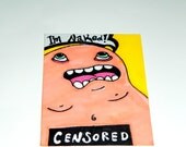 Naked Artist Trading Card Original ACEO Illustration