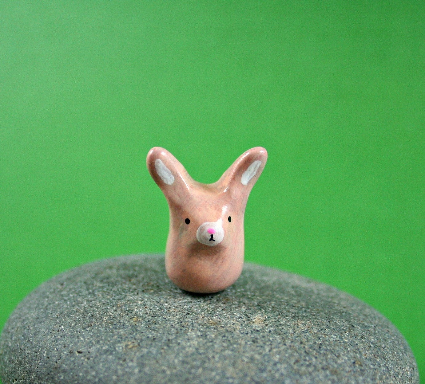 Little Brown Bunny - Hand Sculpted Miniature Polymer Clay Animal