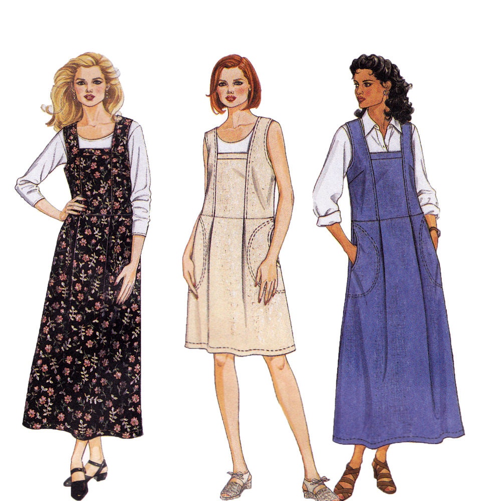 Misses Dress Pattern - Womens Jumper Sewing Pattern - McCalls 8241 - Uncut, Factory Folds