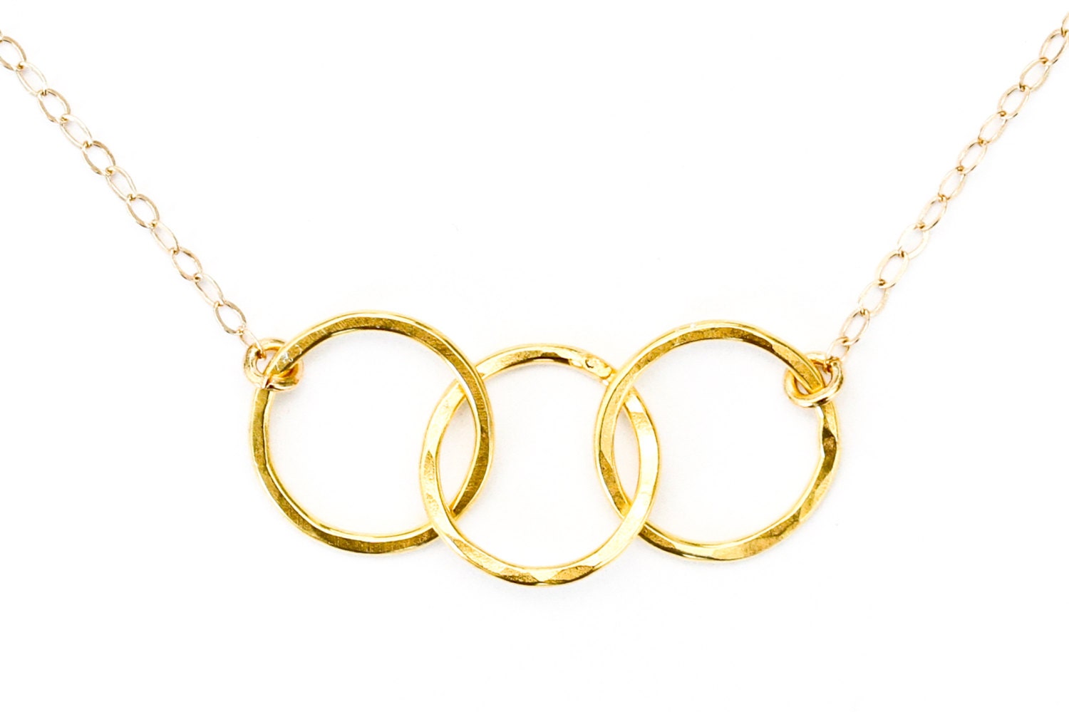 Mother daughter jewelry - mother daughter necklace - 3 circle necklace - gift for mom - mother necklace - gold necklace