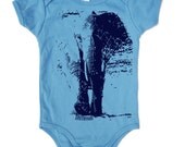 Baby Onesie Zen ELEPHANT -  american apparel - Organic Cotton (4 Color Options) - FREE Shipping