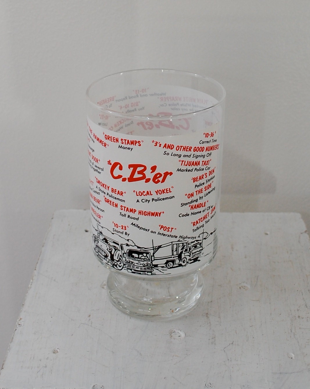 Vintage C.B. Radio glass 1970's trucker