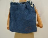 Vintage DENIM backpack bag sack 1970's handmade