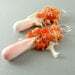 Coral and Conch Shell Cluster Earrings
