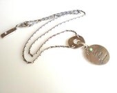 Silver Friendship Necklace . Live Your Dreams Stamped Pendant. Best friend Necklace.