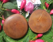 Large Wooden Earrings made of  Cherry Wood ... 67