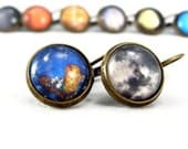 Science Women Planet Custom Solar System Earrings