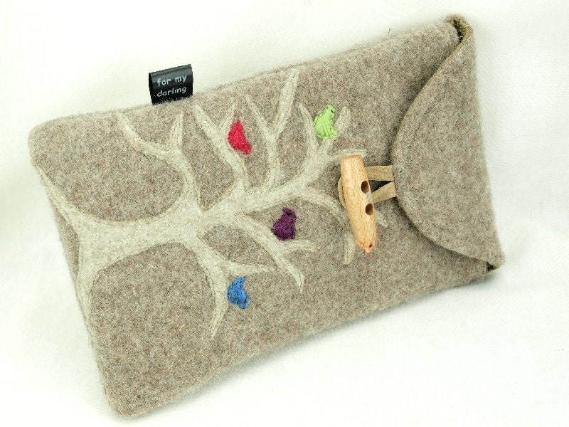 Eco Friendly Tablet Sleeve Tabletpouch for 7-inch screen Tablet  iPad Cover Up Cycled Wool iPad Case Netbook