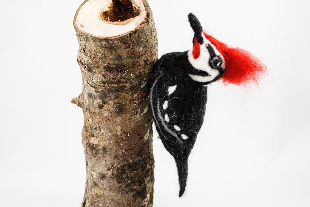 Needle Felted Woodpecker