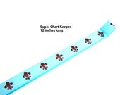 NEW Extra Large Pattern Magnet - Landsape Chart Pattern Keeper Magnet Bookmark 12" Long - Knitting Crochet Supplies - Fluer de Lis (Teal)