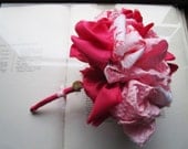 Vintage Fabric Wedding , Bridal, Bridesmaid, Flower Bouquet