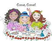 Friendship - Let's Sit and Talk - Talk Over Tea - Thinking of You Greeting Card (F112)