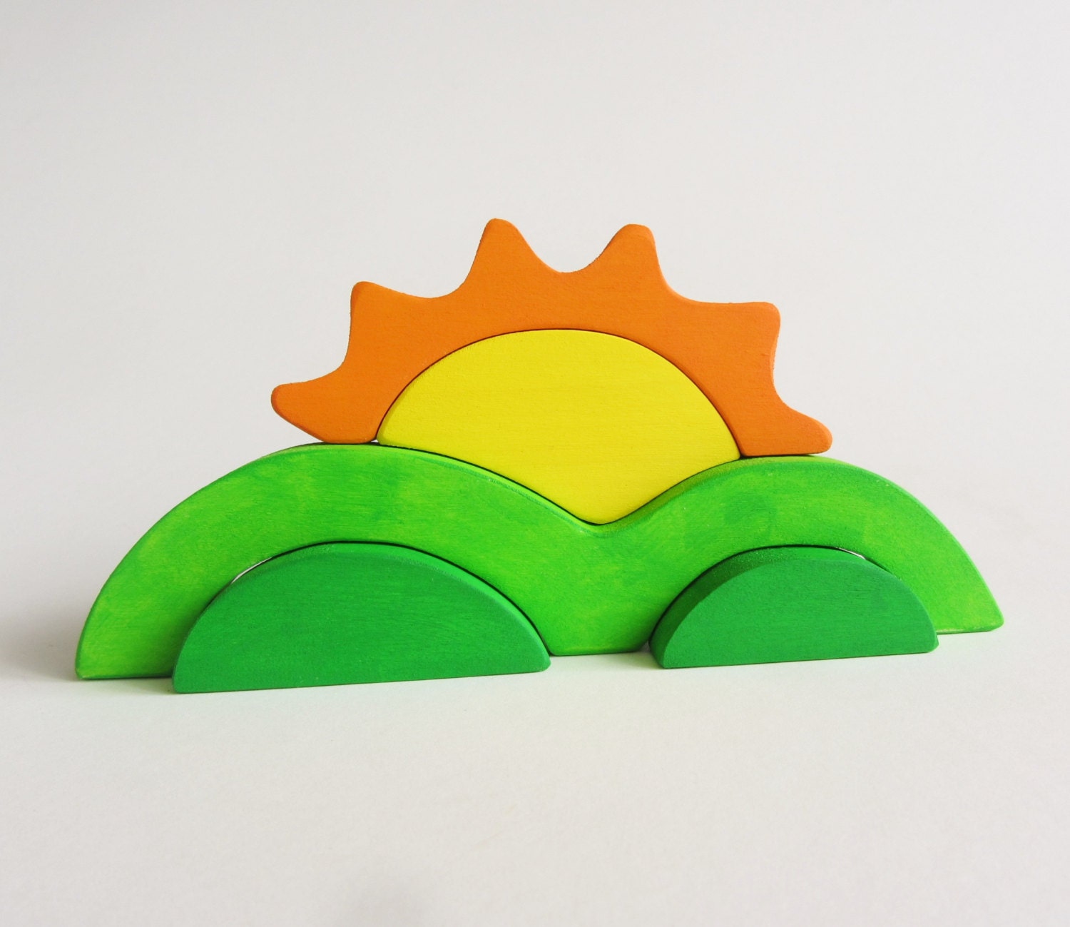 Sunrise Stacker - Waldorf Wooden Toy- sun hills