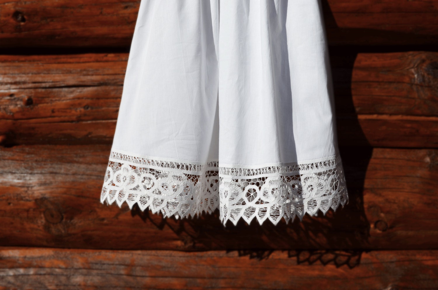 Vintage Lace Cotton Half Slip Extender Battenburg Lace Summer Skirt Boho Chic Mori Girl Lolita Ready to Ship Womens L Petticoat Pretty