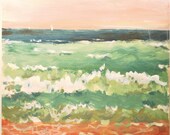 Ocean waves painting  ,  seascape ,   by Russ Potak