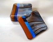 Earth, Sky and Water Fused Glass Coasters