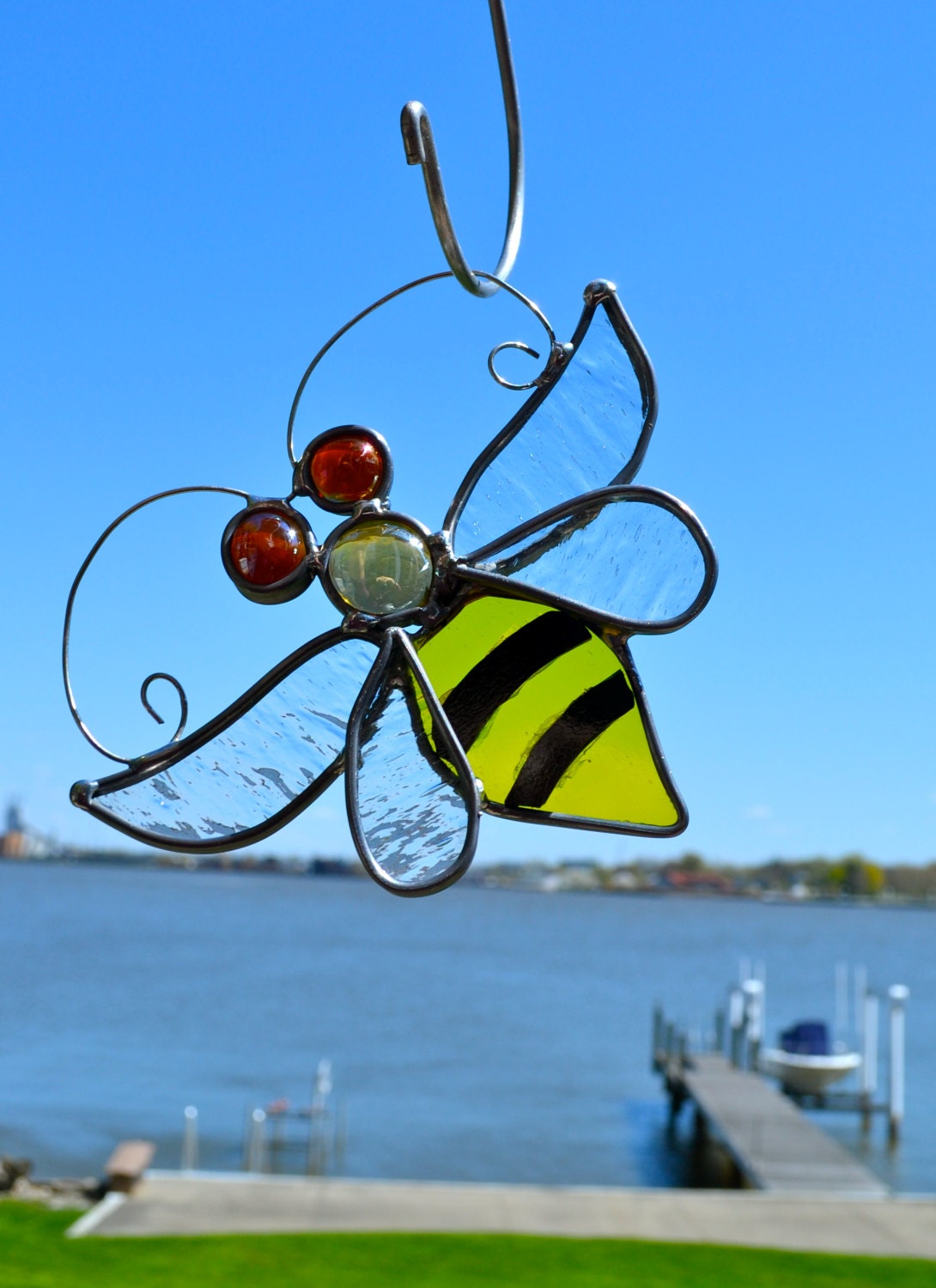 Bumble Bee  Stained Glass Suncatcher