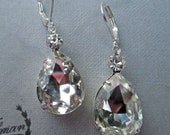 Estate Style Earrings Old Hollywood Bridesmaid Gift Art Deco Crystal Earrings Rhinestone Jewelry Great Gatsby Wedding MAYFAIR Crystal