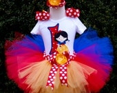 Snow White Birthday Tutu 3 Piece Outfit....Disney Princess Cuties....Tinkerbell, Rupunzel, Cinderella