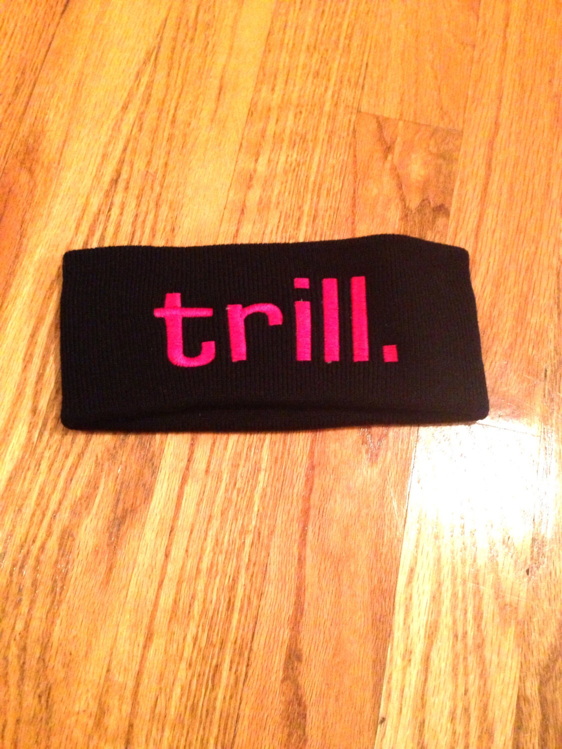 Trucks & Pearls Black trill. Knit earwarmer