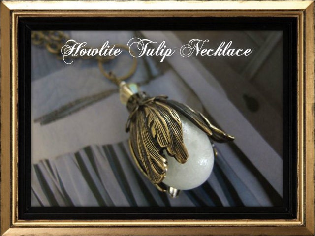 Howlite Tulip Necklace