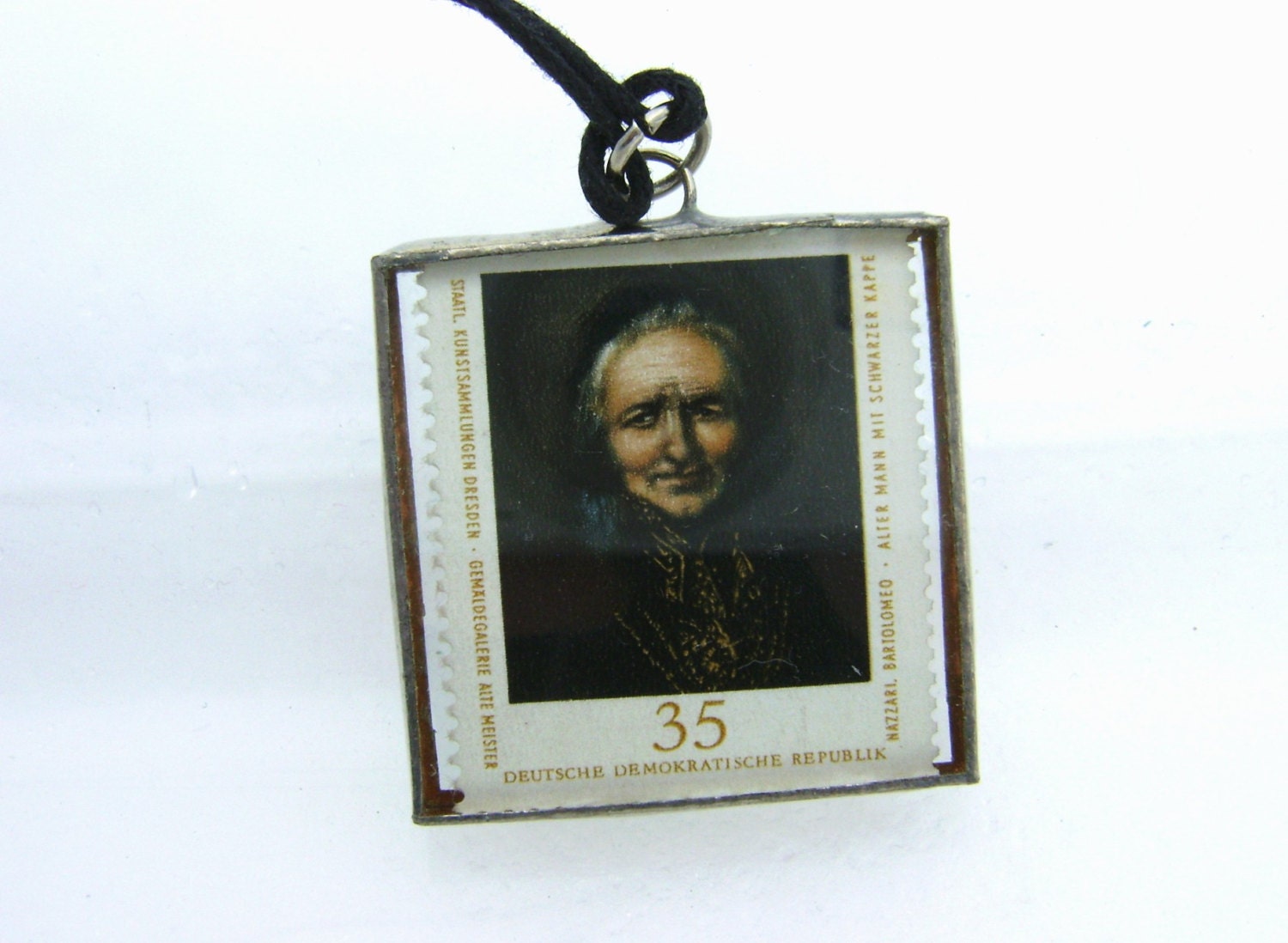 Mother Grandmother Wise Woman Witch Postage Stamp Pendant Mothers Day Germany Paintings