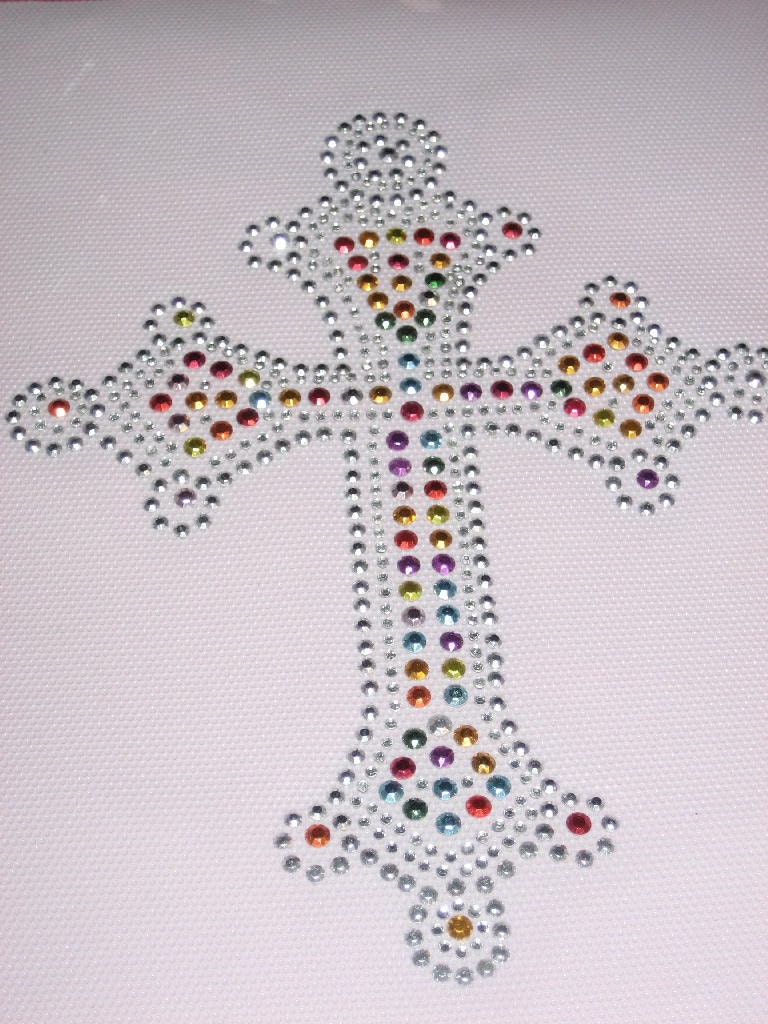 Diy Small Multi Colored Sequin Cross