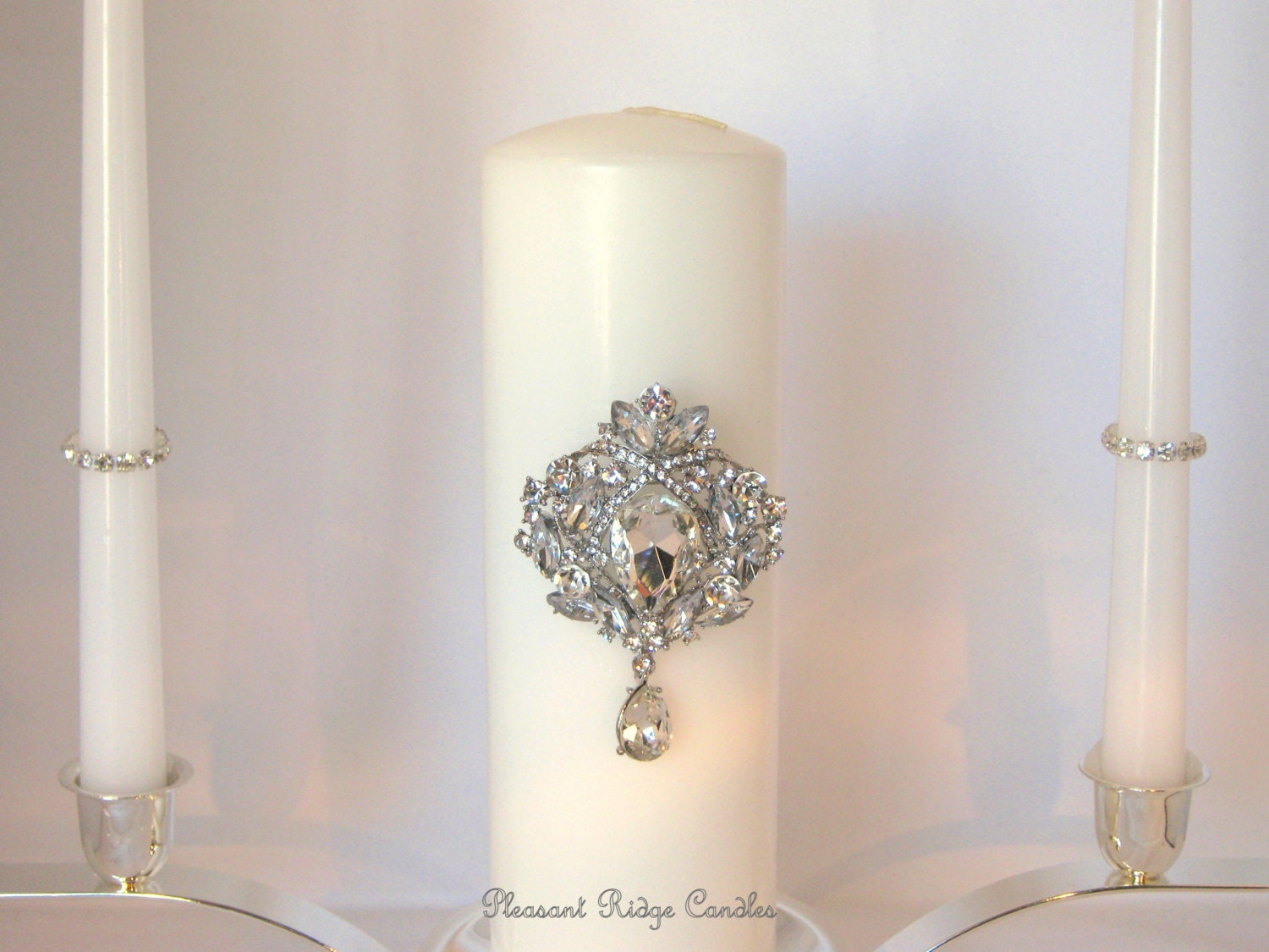 Unity  Swarovski Crystal Candle Rhinestone White Wedding Bling