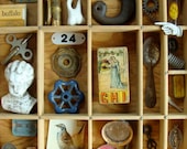 Antique Salvaged Assemblage Hardware German Doll Steampunk Metal Supplies with Printers Tray 55Pc Nothing attached