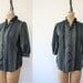 70s striped blouse / camp blouse / Ruffled feathers blouse