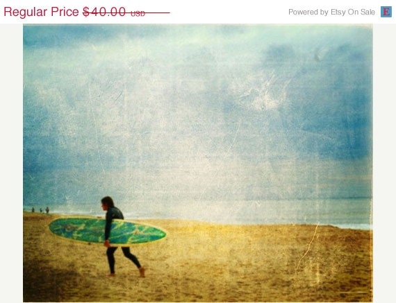 40% OFF SUMMER SALE Surfer, Beach Photography, Ocean, East Coast - Settling on Betrayal - 12x10 Signed Print by Tina Crespo Philadelphia Ph