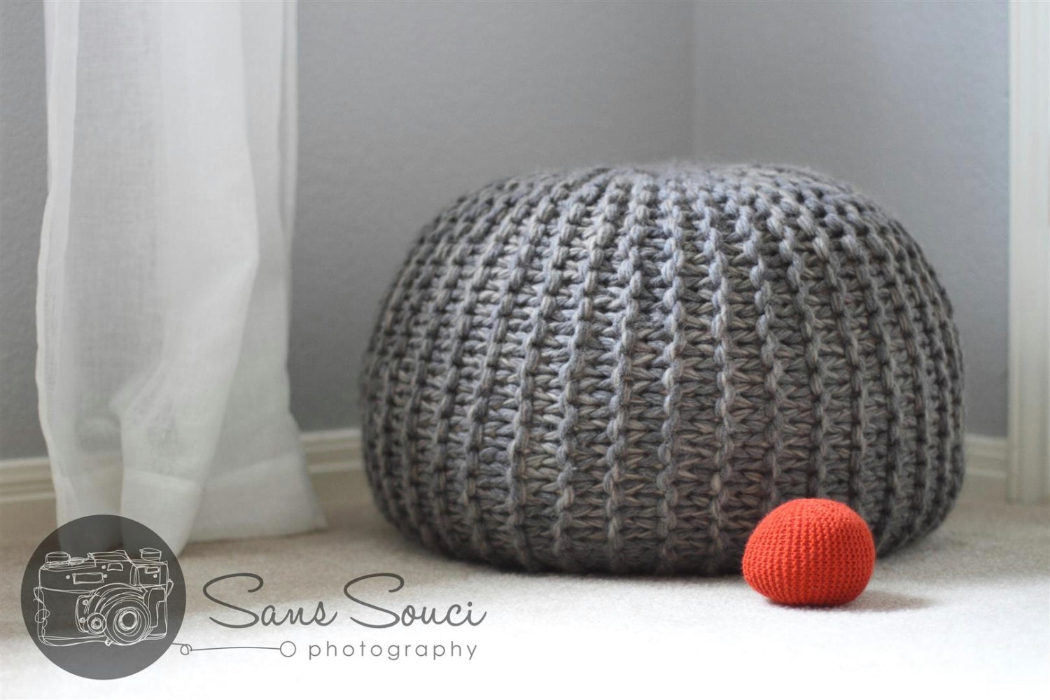 Pouf Poof Knitting Pattern Newborn Photo Prop by woolyfiori