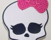 Iron On Applique - Monster  Skull