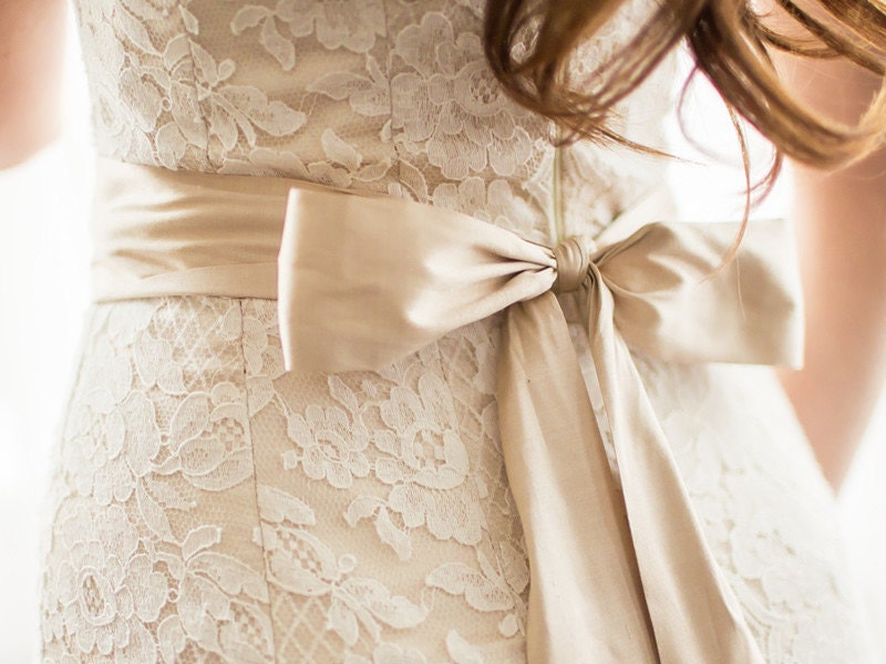 Bridal Sash / Wedding Dress Sash Belt  (Splendid Silk Sash)
