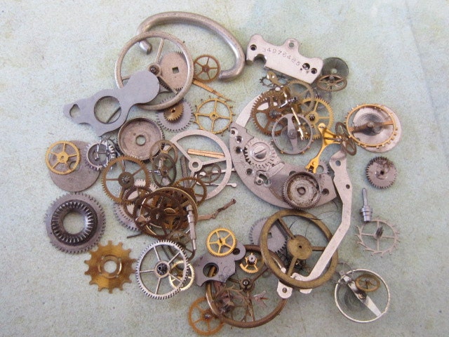 Vintage WATCH PARTS gears - Steampunk parts - k5
