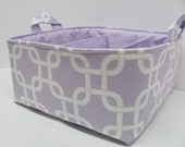 NEW Fabric Diaper Caddy - Fabric organizer storage bin basket - Perfect for your nursery - Geometric Purple