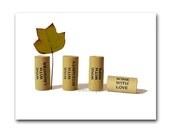 Wine Lover photograph 8x10 fine art wine corks text words leaf unique kitchen art modern home