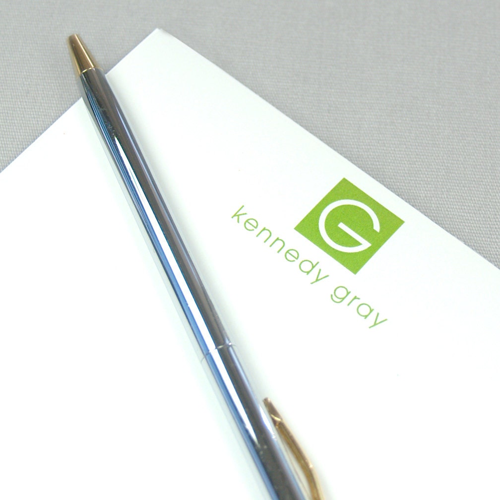 personalized NOTEPAD - SQUARE MONOGRAM - choose color - stationery - stationary