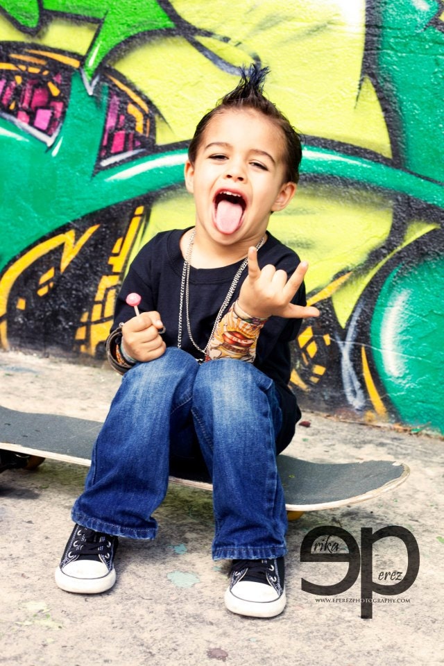 Vegas Tattoo Sleeved Tshirt (plain shirt)  for Toddlers