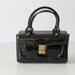 1960s Handbag / Patent Leather Handbag / Doctor's Bag / Granite