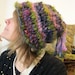 rustic puffy soft handknit hat -  enchanted forest dweller