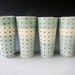 Hand Built Copper Blue Polka Dot Tumbler