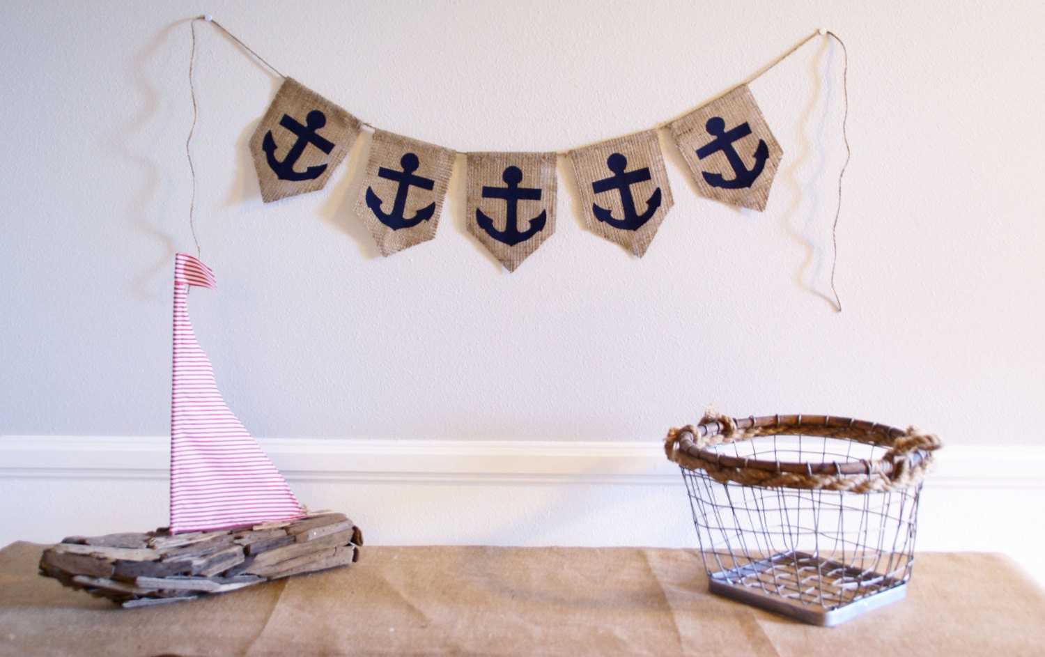 Shabby Nautical Anchor Bunting - Navy Blue by speckleddog on Etsy - tt team, avidteam