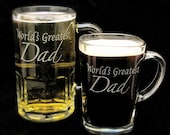 World's Greatest Dad Beer Stein Coffee Mug Duo, Father of the Bride, Father of the Groom Gifts