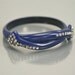 Art Deco Rhinestone Heart Crossover Bracelet.Childs Bracelet Plastic
